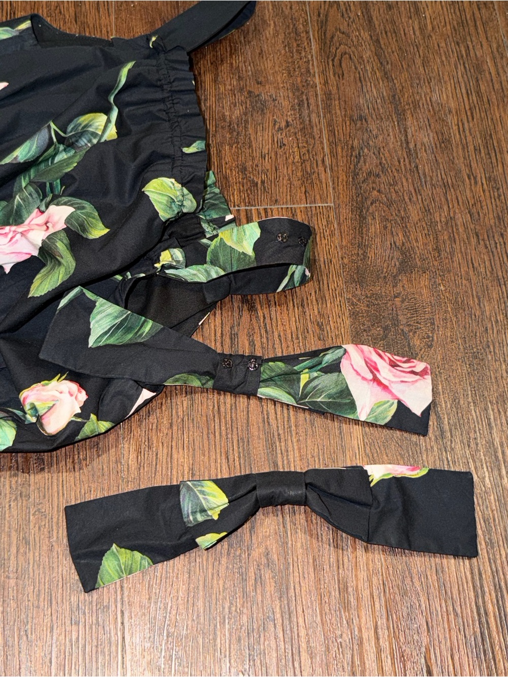 Dolce Gabbana Girls Rose Print Cotton Poplin Wide Leg Jumpsuit 9/10 Years - Picture 14 of 15